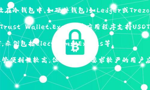 USDT（Tether）是一种稳定币，它的价值是与美元挂钩的，因此它通常被用于在各类区块链交易所和钱包中进行数字资产交易时维持价值的稳定。USDT可以存储在多种类型的钱包中，以下是几种常见的钱包类型：

1. **热钱包**：这些钱包是在线的，方便用户随时进行交易。热钱包通常用于日常交易，适合频繁使用。例如，各大数字货币交易所（如Binance、Coinbase等）提供的账户都可以被视为热钱包。

2. **冷钱包**：这些钱包是离线的，通常被认为更加安全。用户通常将大额USDT存放在冷钱包中，如硬件钱包（如Ledger或Trezor）或纸钱包。

3. **移动钱包**：这些是手机应用程序，方便用户随时随地管理和使用USDT。例如，Trust Wallet、Exodus等应用程序支持USDT。

4. **桌面钱包**：这些是安装在个人计算机上的软件，用户可以通过它们管理USDT。示例包括Electrum和Exodus等。

5. **Web钱包**：这些是通过网络浏览器访问的钱包，用户不需要安装任何软件。尽管便利性较高，但对安全性要求较严的用户应谨慎使用。

无论选择哪种钱包，重要的是要确保妥善保管私钥和恢复助记词，以避免资产丢失。